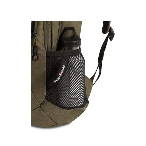 SwissGear Cecil 18" Olive Laptop Backpack With Padded Laptop Sleeve & Organizer - Picture 6 of 8